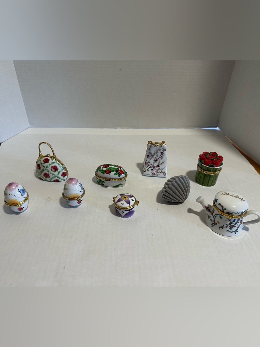 Ben bridge Decorative Floral Porcelain Trinket Box Collection